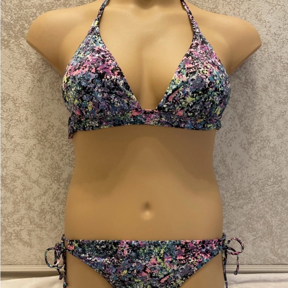 Victoria's Secret Multicolor Paint Splatter Bikini